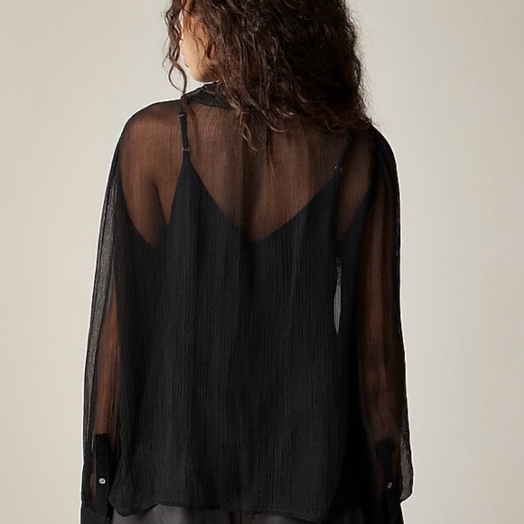 J. Crew Women's Ivory Ruffle Blouse - Picture 8 of 9